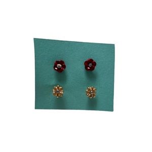 Set of 2 Flower Earrings